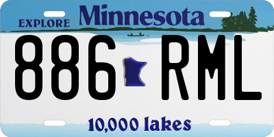MN license plate 886RML
