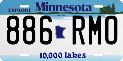 MN license plate 886RMO