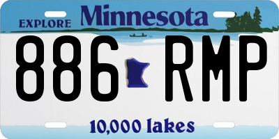 MN license plate 886RMP