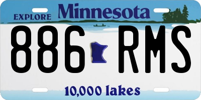MN license plate 886RMS