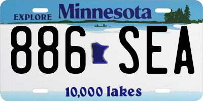 MN license plate 886SEA