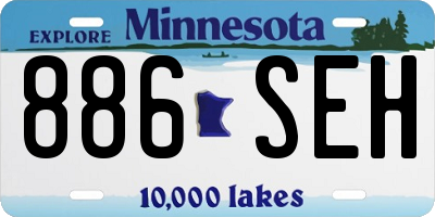 MN license plate 886SEH