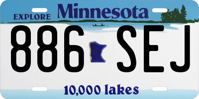 MN license plate 886SEJ