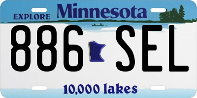 MN license plate 886SEL