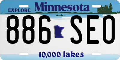 MN license plate 886SEO