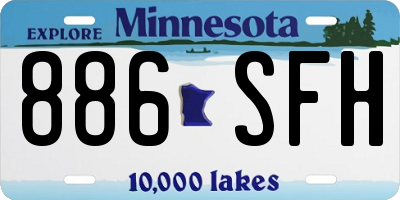 MN license plate 886SFH