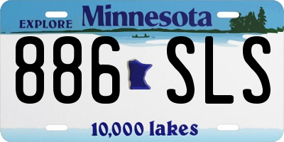 MN license plate 886SLS