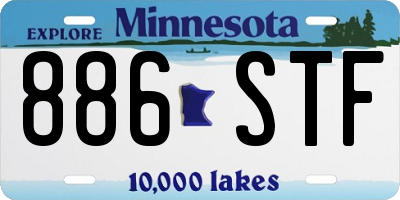 MN license plate 886STF
