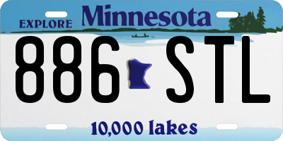 MN license plate 886STL