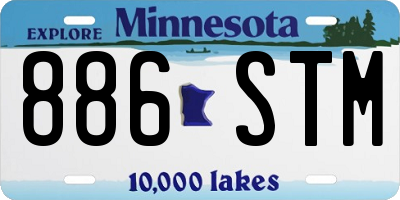 MN license plate 886STM