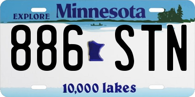MN license plate 886STN