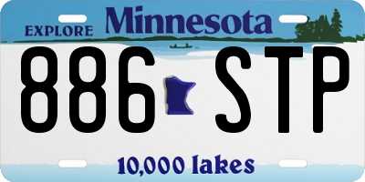 MN license plate 886STP