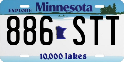 MN license plate 886STT
