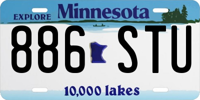 MN license plate 886STU