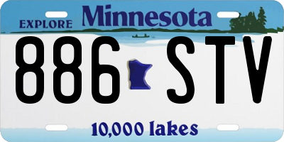 MN license plate 886STV