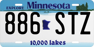 MN license plate 886STZ