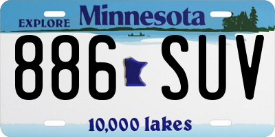 MN license plate 886SUV