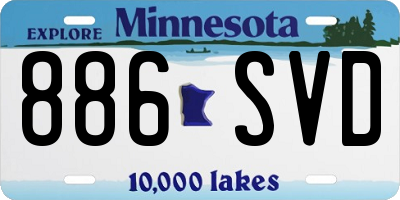 MN license plate 886SVD