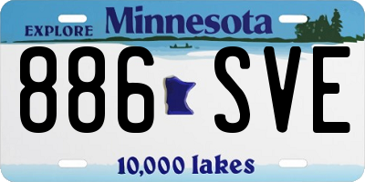 MN license plate 886SVE