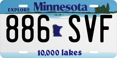 MN license plate 886SVF