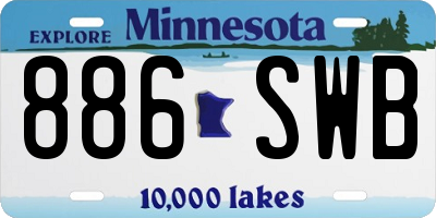 MN license plate 886SWB