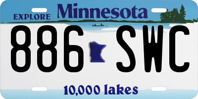 MN license plate 886SWC