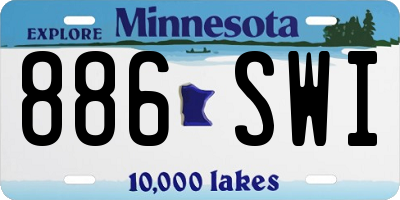 MN license plate 886SWI