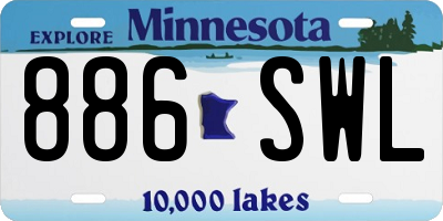MN license plate 886SWL