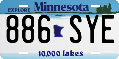 MN license plate 886SYE