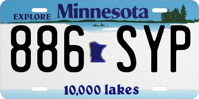 MN license plate 886SYP