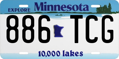 MN license plate 886TCG