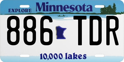 MN license plate 886TDR