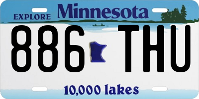 MN license plate 886THU