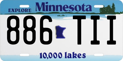 MN license plate 886TII