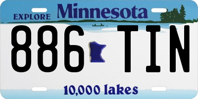 MN license plate 886TIN