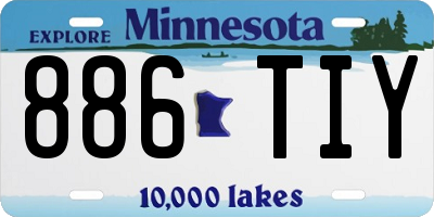 MN license plate 886TIY