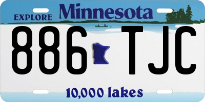 MN license plate 886TJC