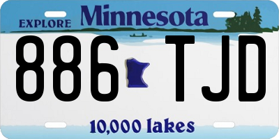 MN license plate 886TJD