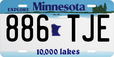 MN license plate 886TJE