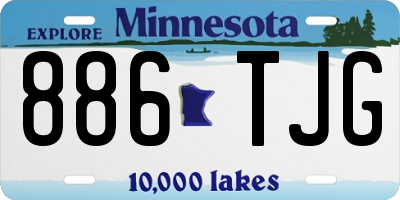 MN license plate 886TJG