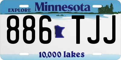 MN license plate 886TJJ