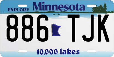 MN license plate 886TJK
