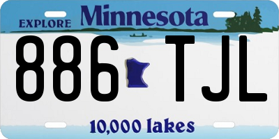 MN license plate 886TJL