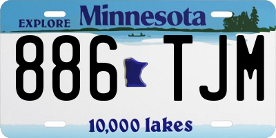 MN license plate 886TJM