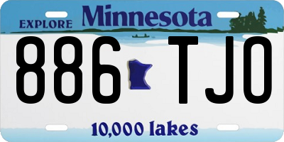 MN license plate 886TJO