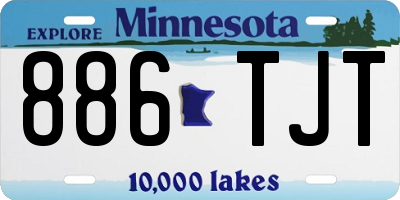 MN license plate 886TJT