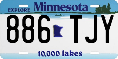 MN license plate 886TJY