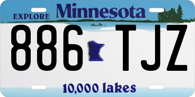 MN license plate 886TJZ