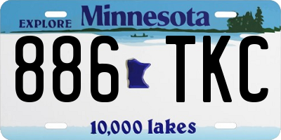 MN license plate 886TKC