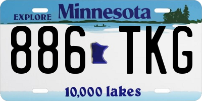 MN license plate 886TKG